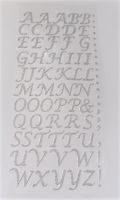 15mm Silver Script Alphabet Letters - Click to enlarge