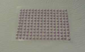176 x 3mm Self Adhesive Flat Back Pearls in Lilac