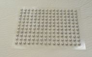 176 x 3mm Self Adhesive Flat Back Pearls in Silver